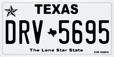 TX license plate DRV5695