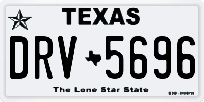 TX license plate DRV5696