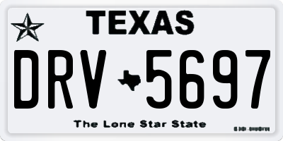 TX license plate DRV5697