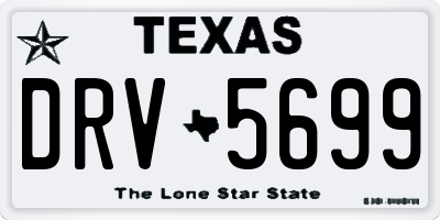 TX license plate DRV5699