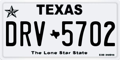 TX license plate DRV5702