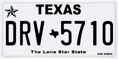 TX license plate DRV5710