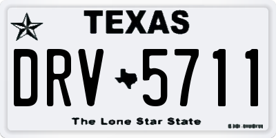 TX license plate DRV5711