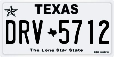 TX license plate DRV5712
