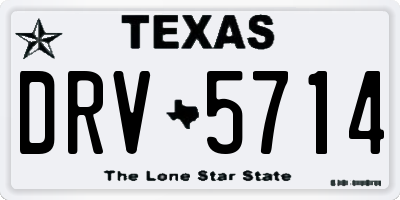 TX license plate DRV5714