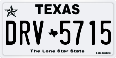 TX license plate DRV5715