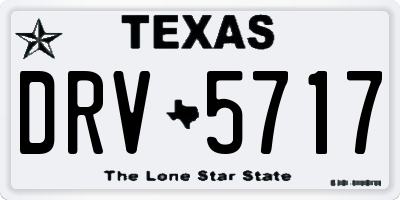 TX license plate DRV5717