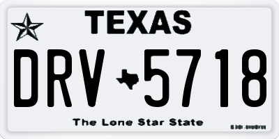 TX license plate DRV5718