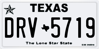 TX license plate DRV5719