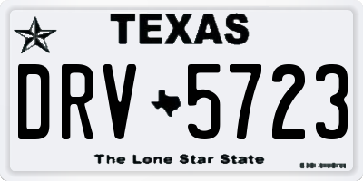 TX license plate DRV5723
