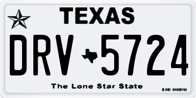 TX license plate DRV5724