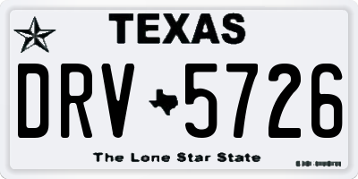 TX license plate DRV5726