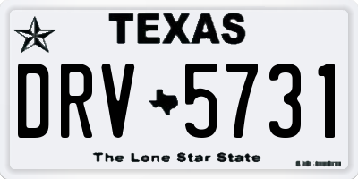 TX license plate DRV5731