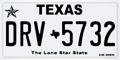TX license plate DRV5732