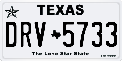 TX license plate DRV5733