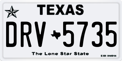 TX license plate DRV5735