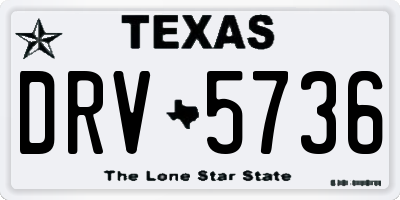 TX license plate DRV5736