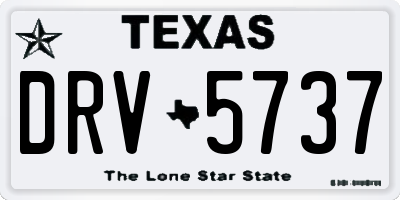 TX license plate DRV5737