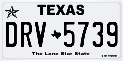 TX license plate DRV5739