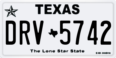 TX license plate DRV5742