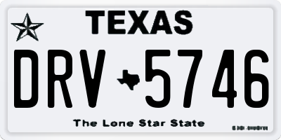 TX license plate DRV5746