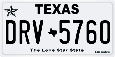 TX license plate DRV5760