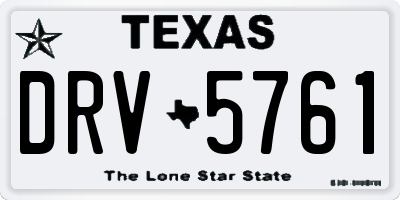 TX license plate DRV5761