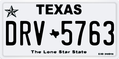 TX license plate DRV5763