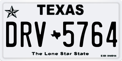 TX license plate DRV5764