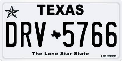 TX license plate DRV5766