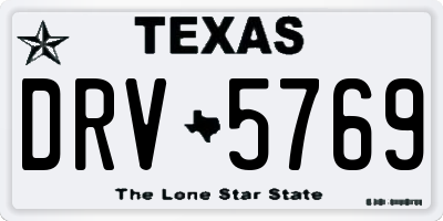 TX license plate DRV5769