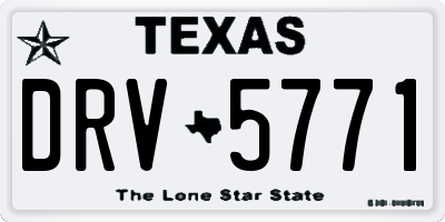 TX license plate DRV5771