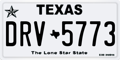 TX license plate DRV5773