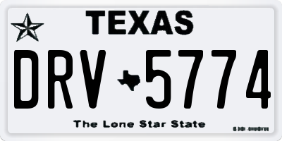 TX license plate DRV5774