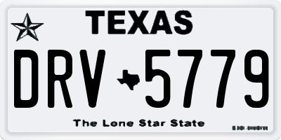 TX license plate DRV5779