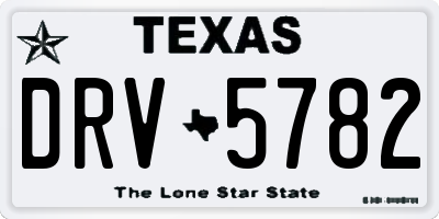 TX license plate DRV5782