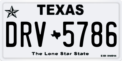 TX license plate DRV5786