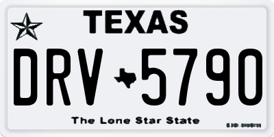 TX license plate DRV5790