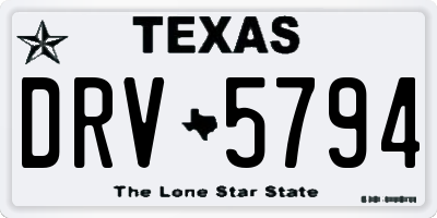 TX license plate DRV5794