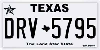 TX license plate DRV5795