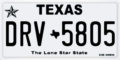 TX license plate DRV5805