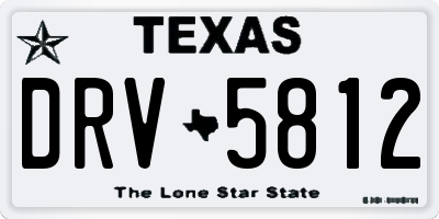 TX license plate DRV5812