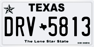 TX license plate DRV5813