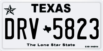 TX license plate DRV5823