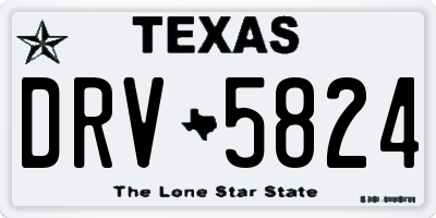 TX license plate DRV5824