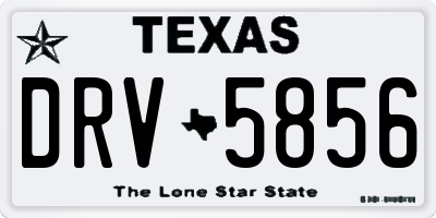 TX license plate DRV5856