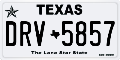 TX license plate DRV5857