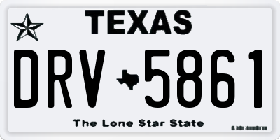 TX license plate DRV5861