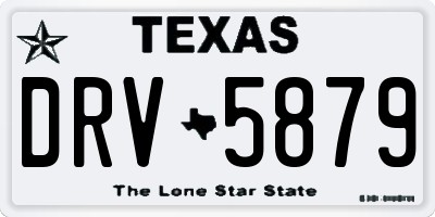 TX license plate DRV5879