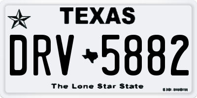 TX license plate DRV5882